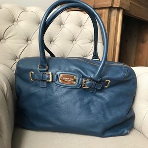 Michael Kors Navy Hamilton Weekender Bag